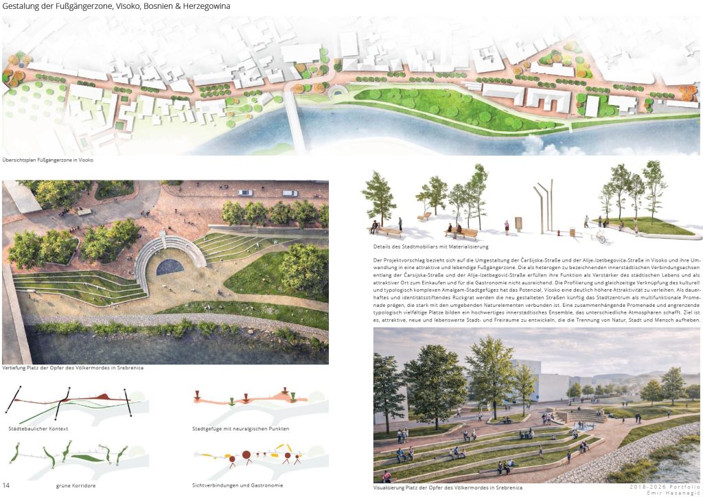 Emir Hasanagic Trg Žrtava genocida u Srebrenici Visoko